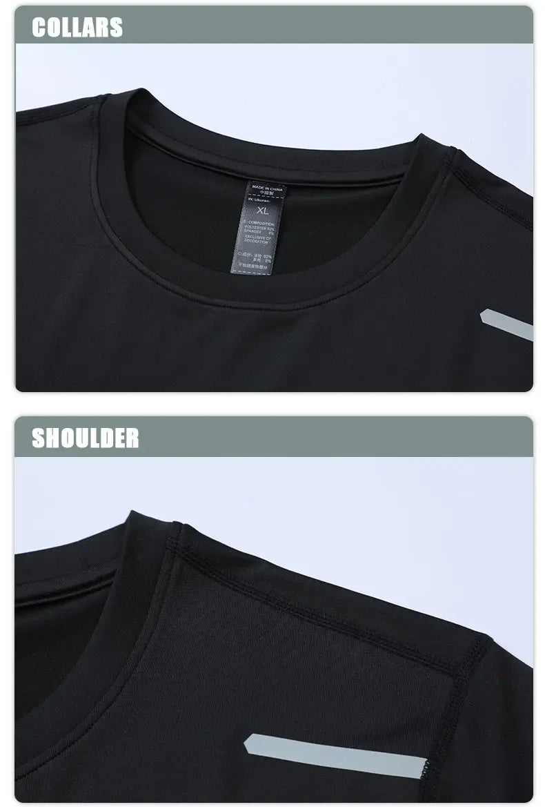 Men's Compression Running T-Shirt | Dry Fit Gym Rashguard Top