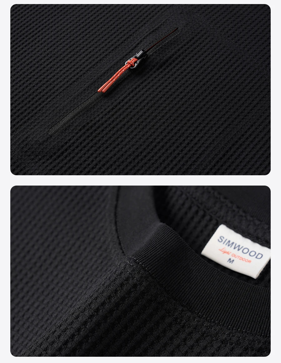 Men's Quick-Dry Sports T-Shirt - 200gsm Waffle Texture Athletic Top