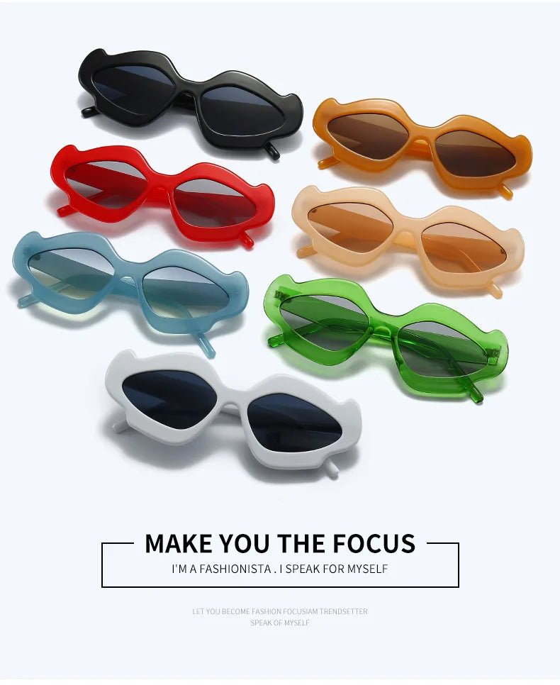 Women's Vintage Flower  Irregular Shape Gradient Sunglasses