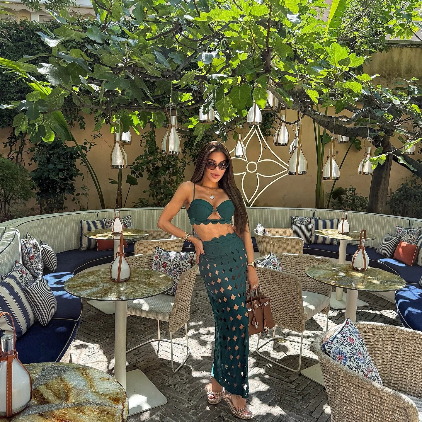 Underwire Bikini Set with Ruffle Skirt - Push Up Brazilian