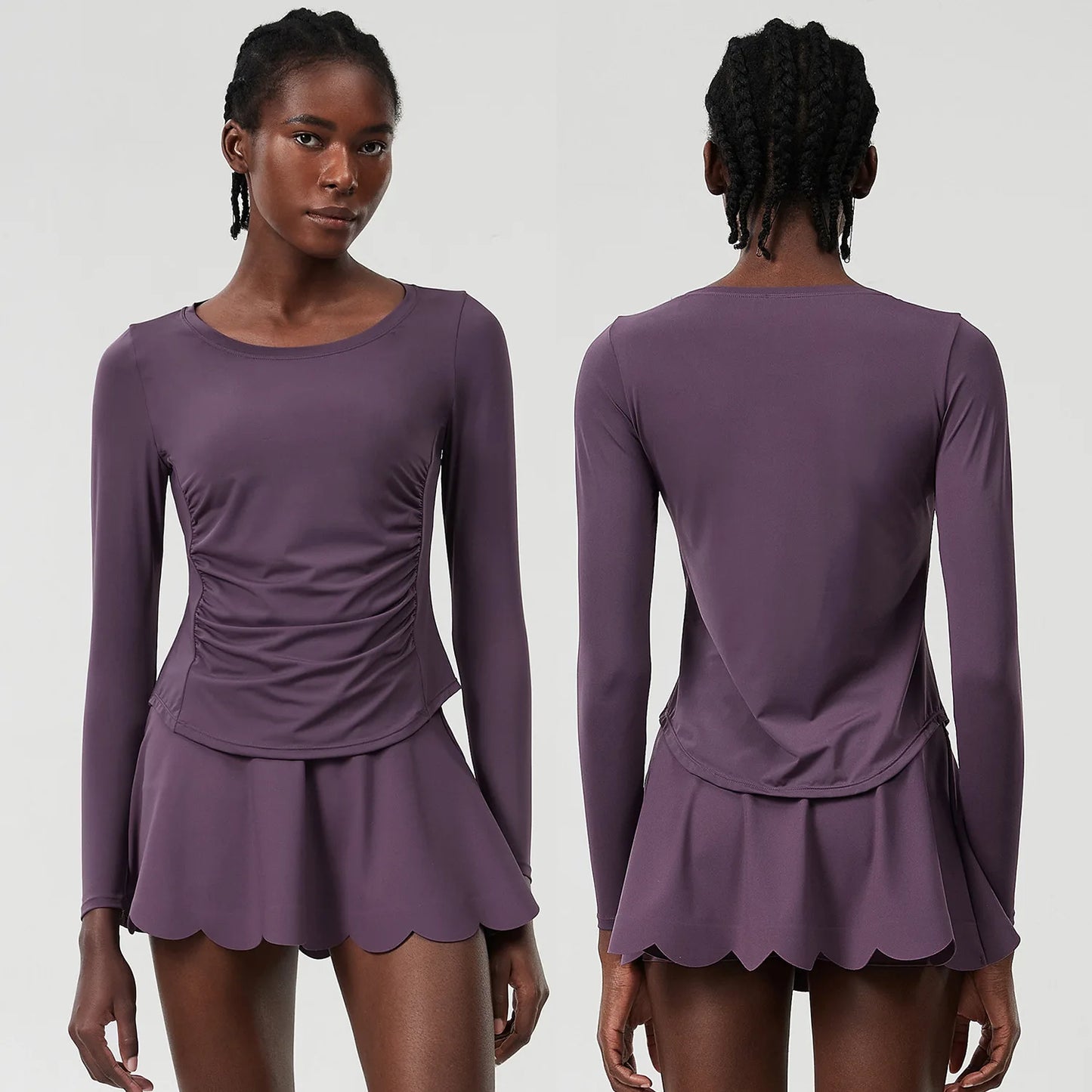 Two-Piece Athletic Set - Breathable Running Suit with Shorts