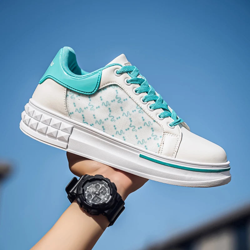 Men's Platform Skateboard Vulcanized Sneakers - Breathable Running Tennis Shoes