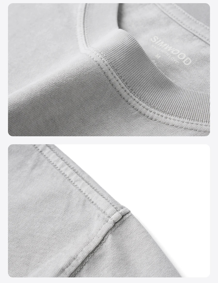 Men's Oversized Vintage Washed Cotton T-Shirt - Breathable Plus Size