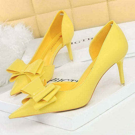 Bowknot Stiletto Heel Pumps