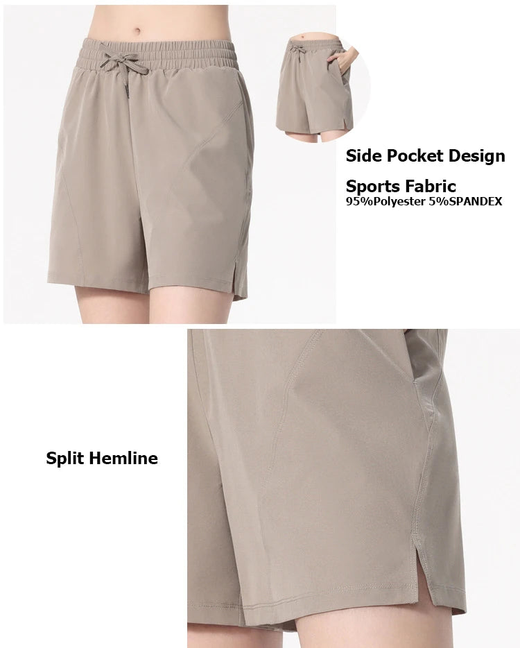 Women's Loose Running Shorts | Drawstring Waist with Pockets, Quick Dry S–XL