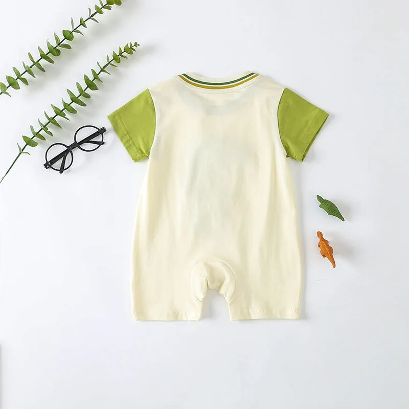 Baby Toddler Newborn  Cartoon Dinosaur Short-sleeved Jumpsuit  Romper