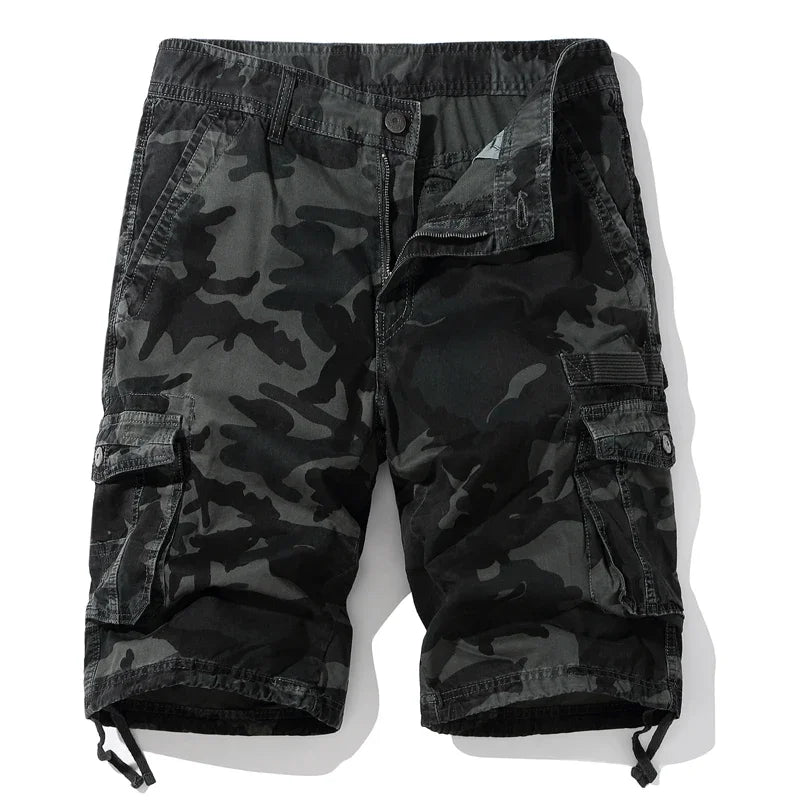 Men's Summer Cotton Casual Camouflage Cargo Shorts