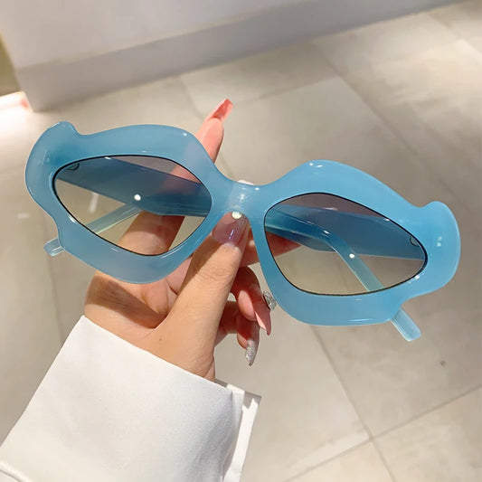 Women's Vintage Flower  Irregular Shape Gradient Sunglasses