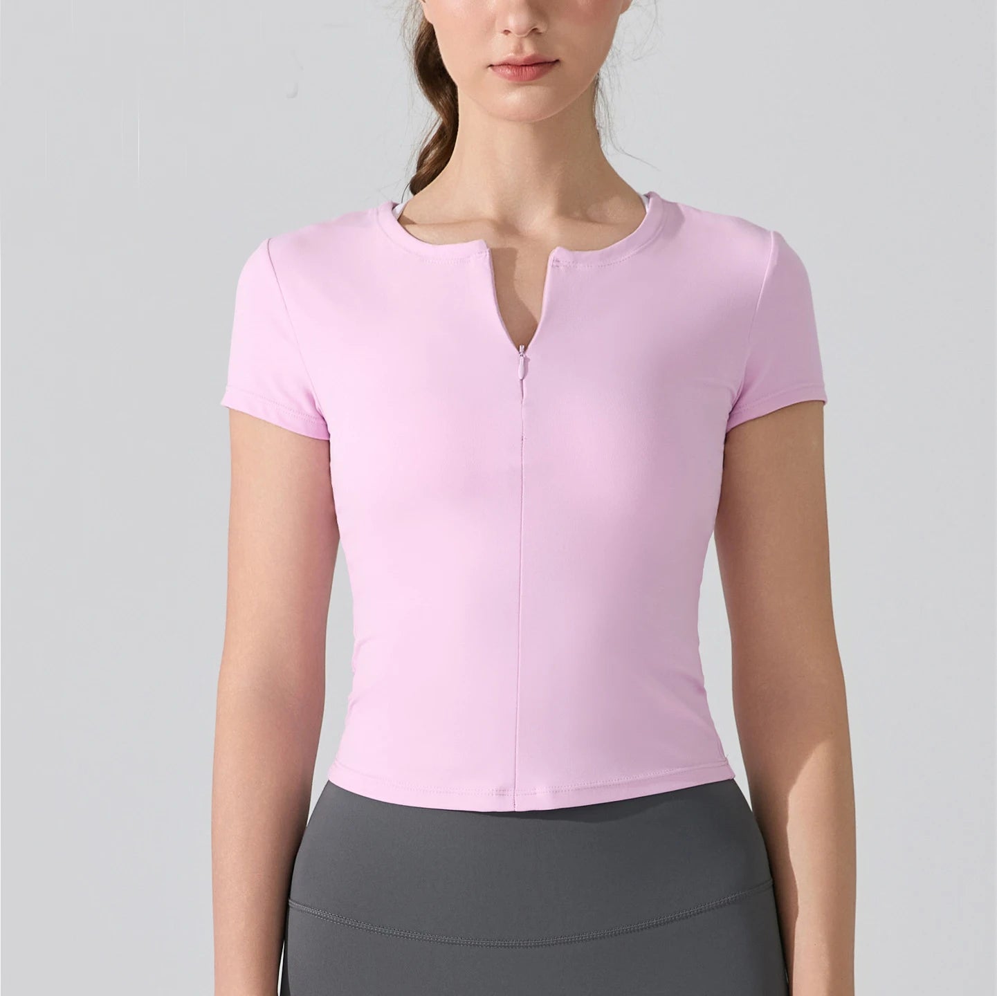 Women's Quick-Dry Yoga T-Shirt - Breathable Slim Fit Athletic Top