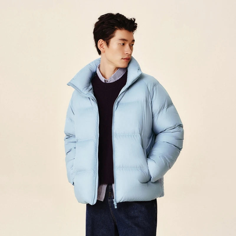 Unisex Lightweight Down Puffer Jacket - Three-Proof Thermal Winter Coat