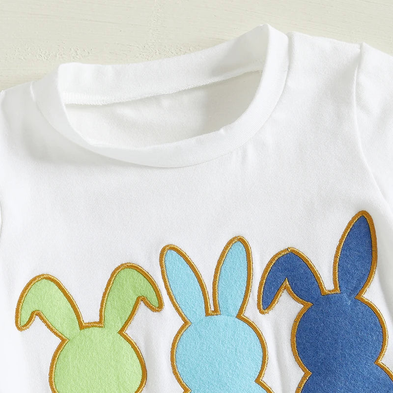 Baby Girls Easter Romper Set - Carrot Print Long Sleeve Jumpsuit with Bow Headband