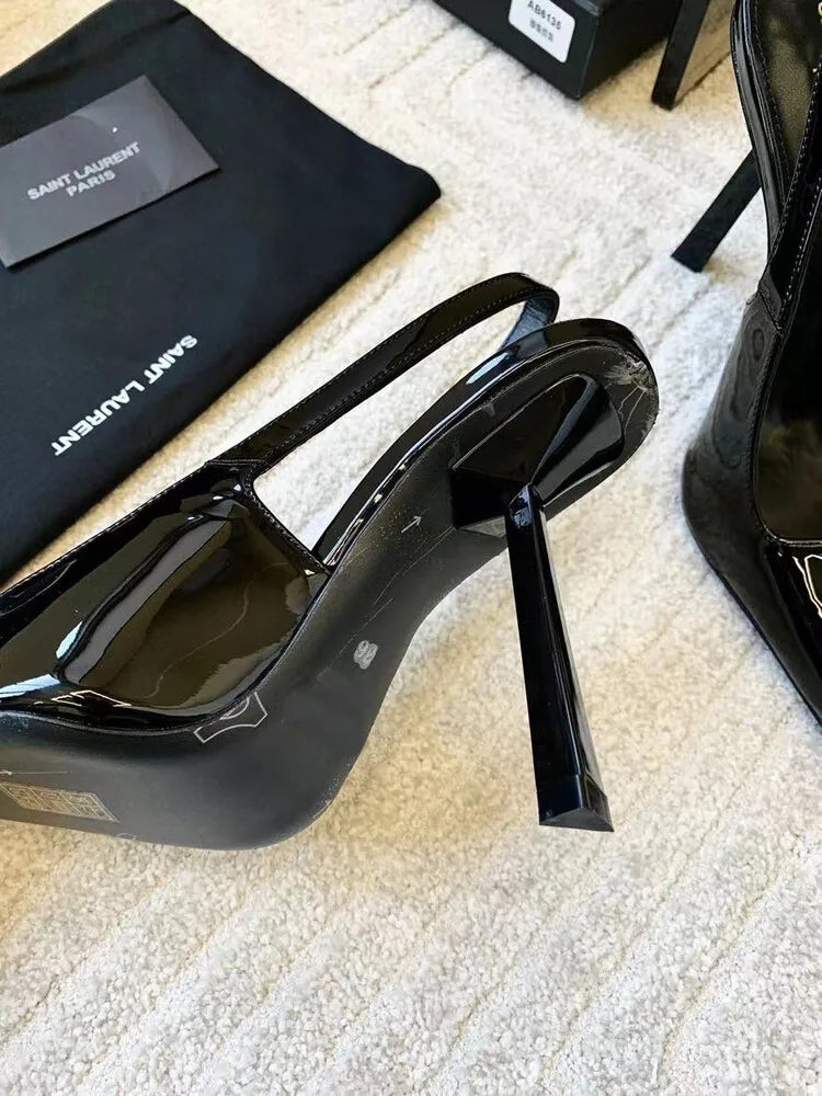 Women's Pointed Stiletto Sandals - One-Line Buckle Strap High Heels