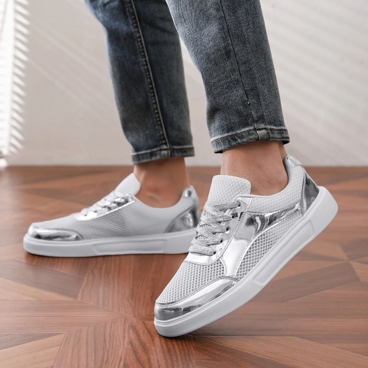 Men's Platform Skateboard Sneakers - Breathable Outdoor Vulcanized Tennis Shoes