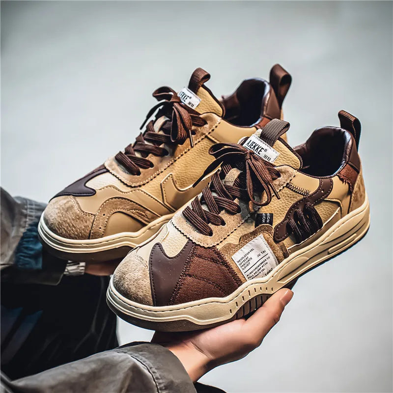 Men's Casual Platform Lace Up Comfortable  Sneakers