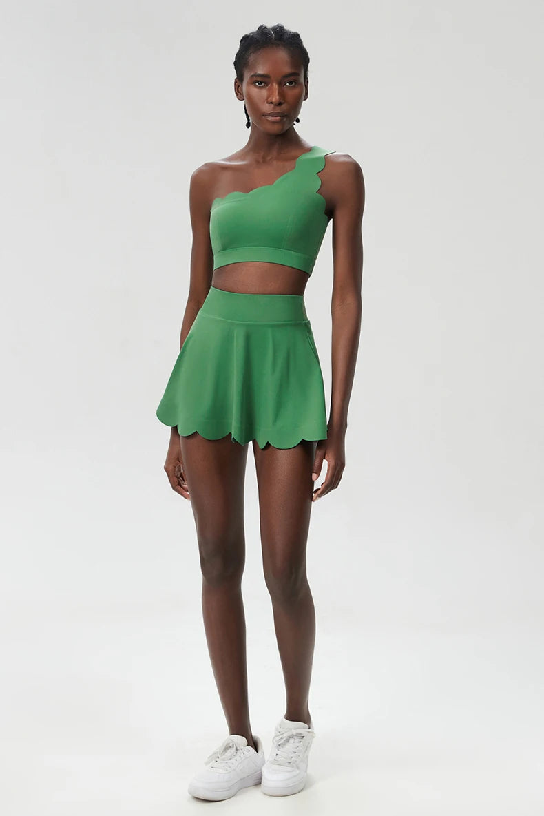 Women's 3-Piece Fitness Set with Tennis Skirt