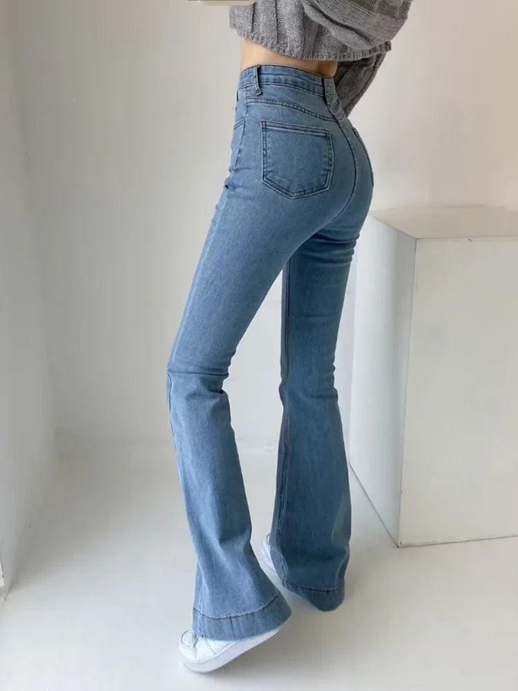 Women's Elastic Flare Denim Jeans