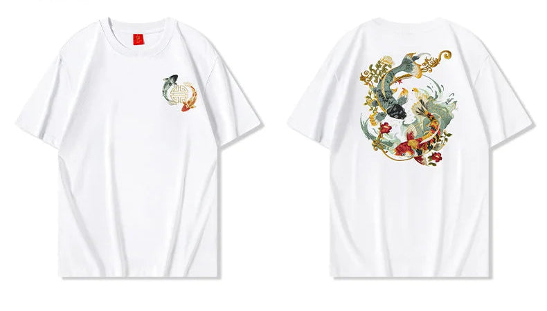 Koi Embroidered T-Shirt