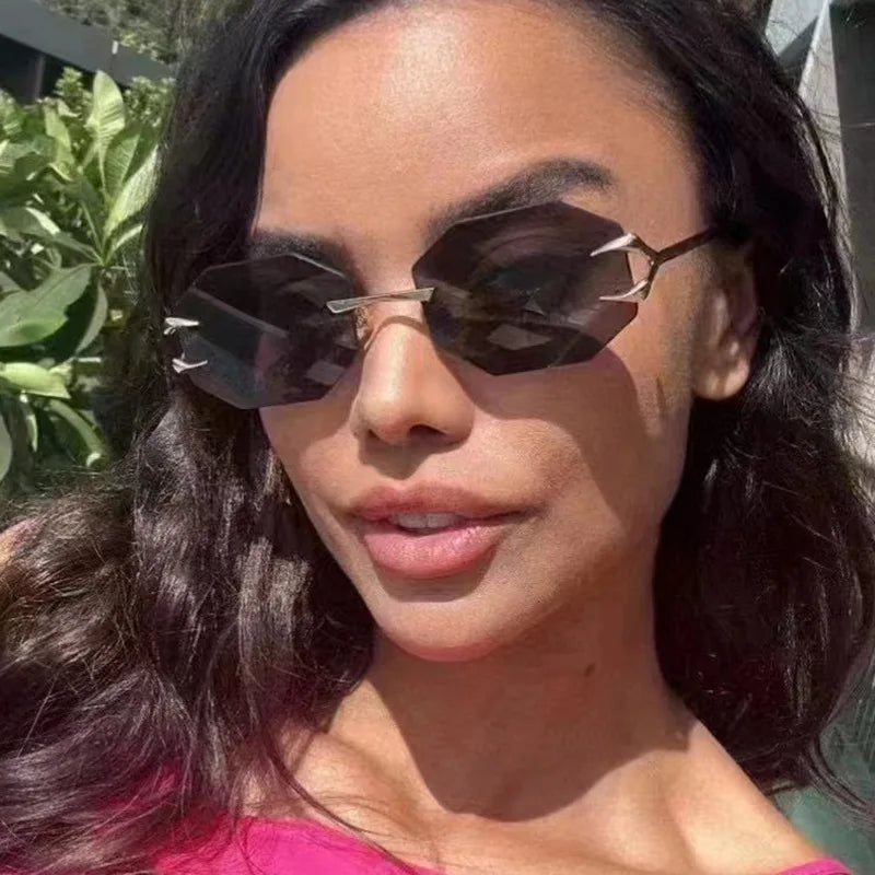 Women's Fashion Sunglasses - Frameless UV400 Sports Eyewear