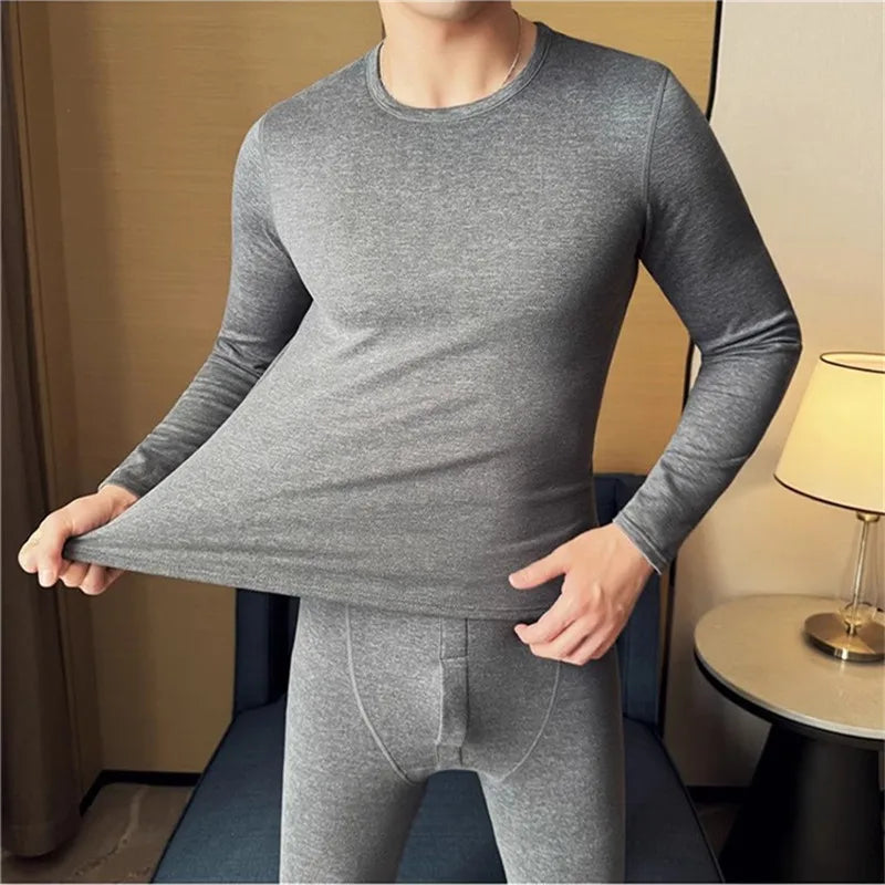 Men's Thermal Underwear Set - Long Johns Elastic Slim Fit Comfortable Top and Pants Set