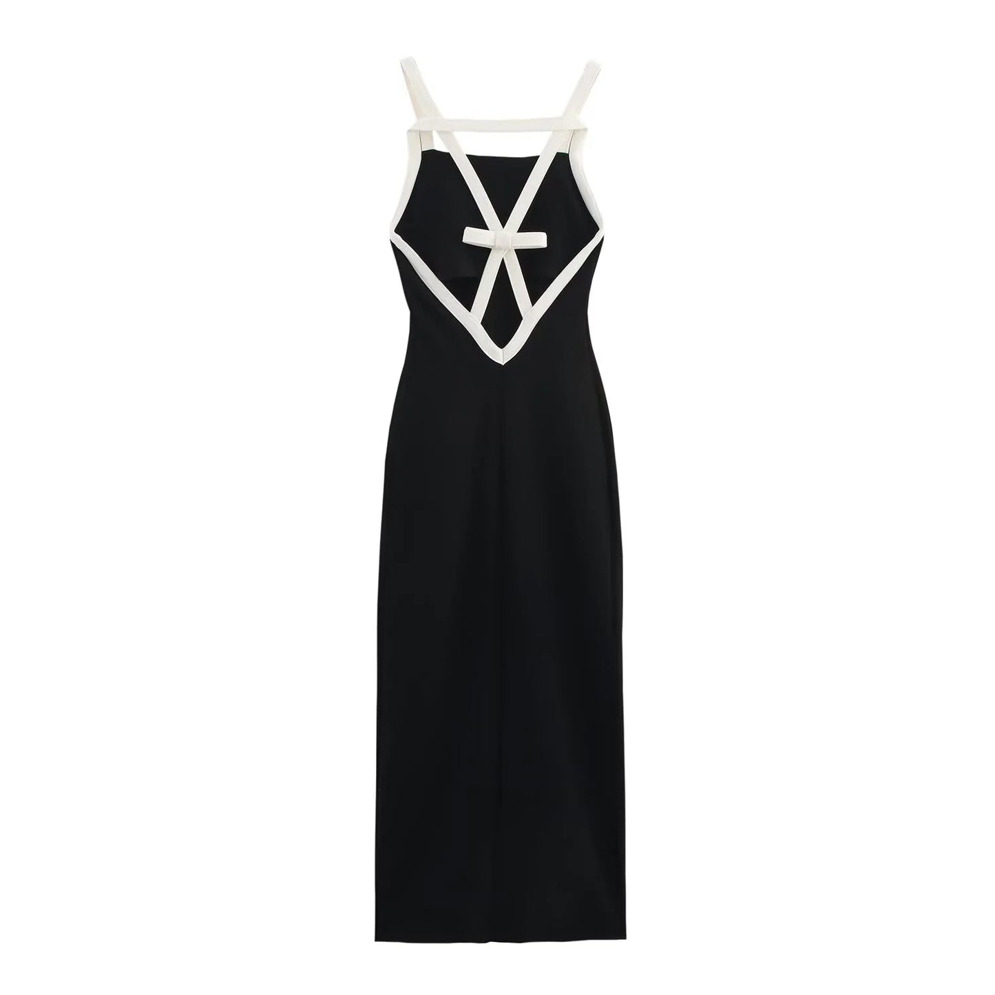 Knitted Slash Neck Cami Midi Dress