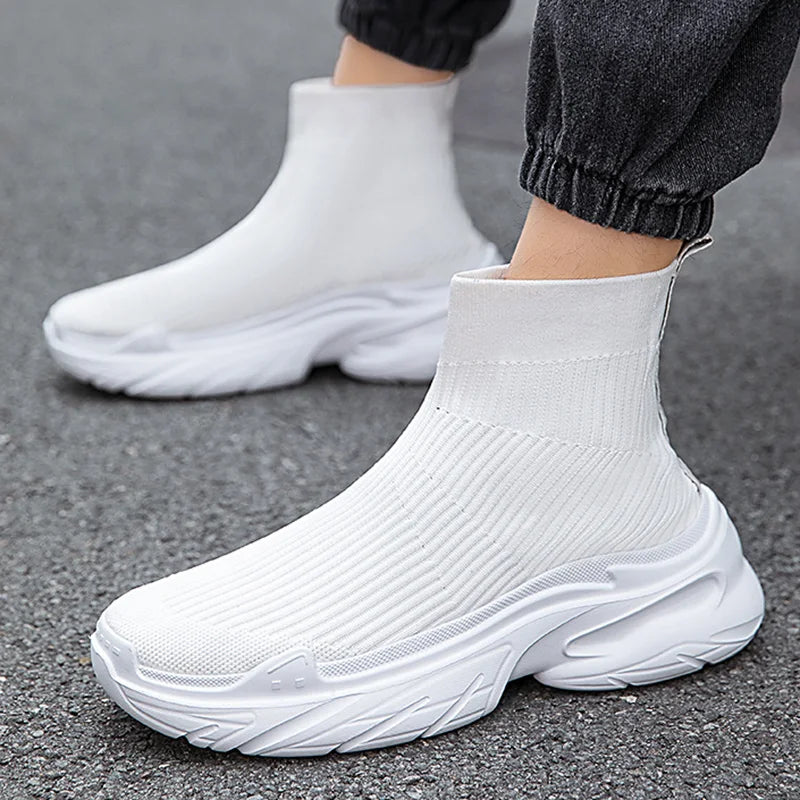 Men's Casual Sports Mesh Running Slip On Breathable Designer Tennis Shoes Walking Sneakers