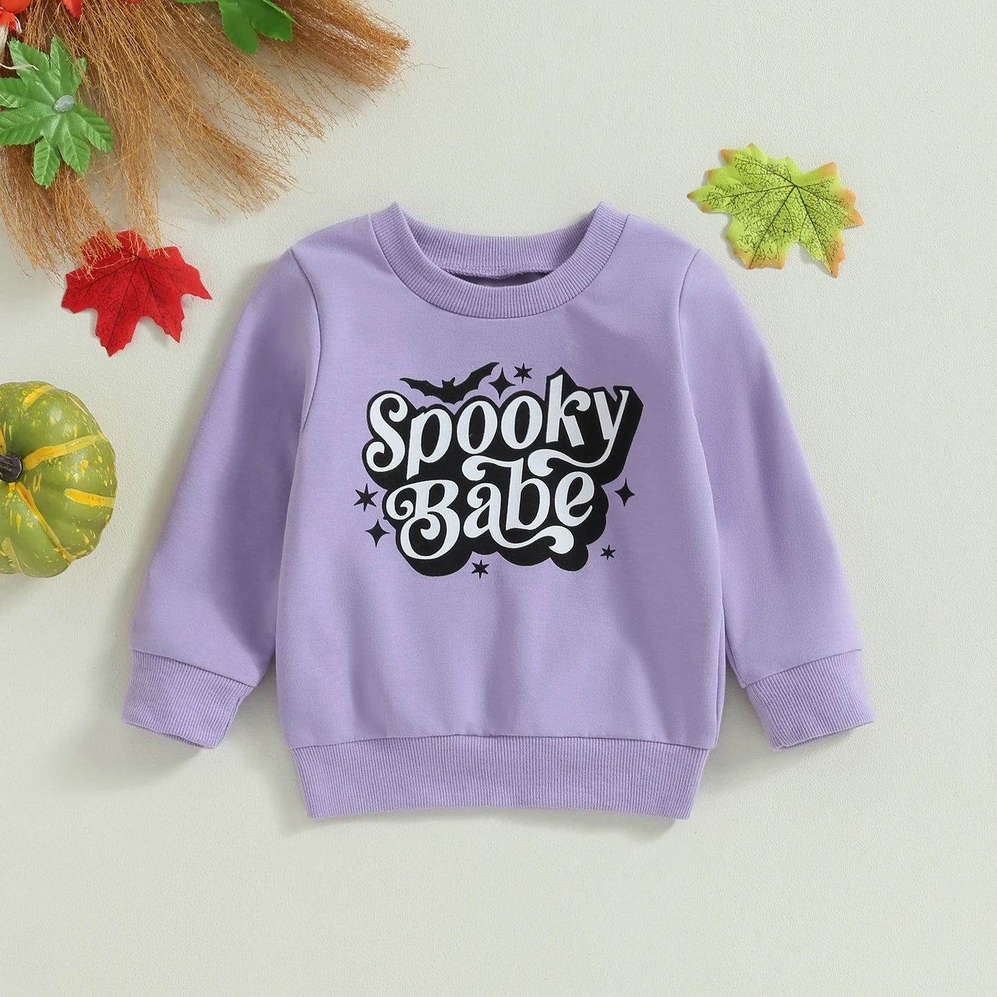 0-4Y Autumn Kids Boys Girls Sweatshirt T Shirts Long Sleeve Pumpkin Letters Print Pullover Halloween Clothes