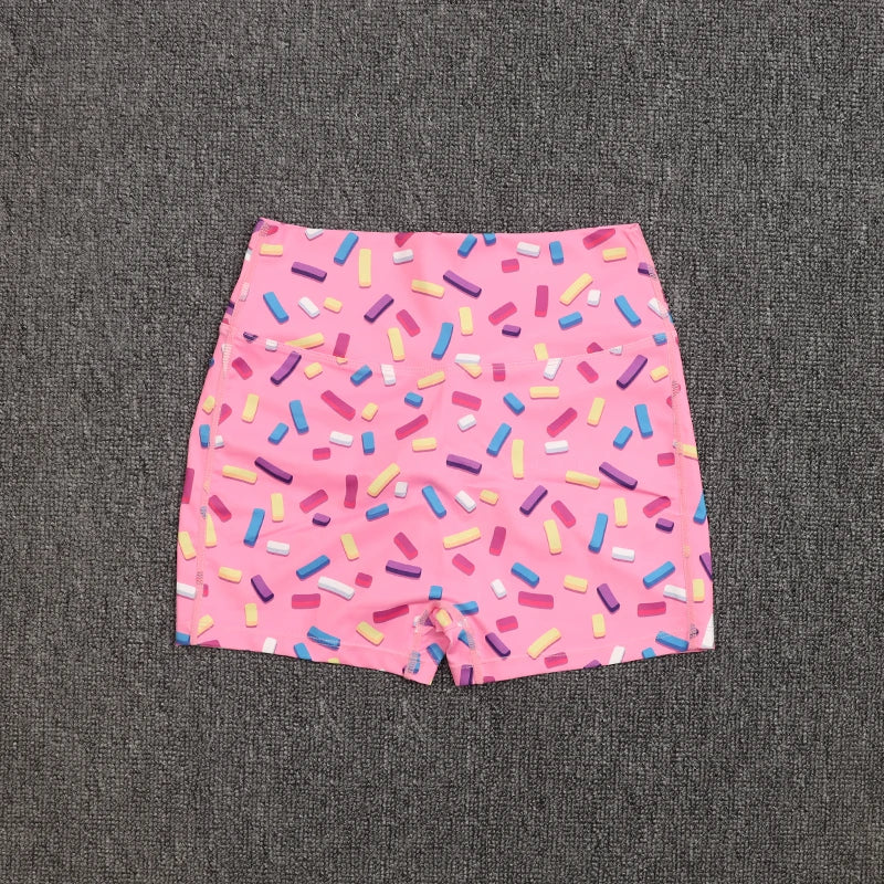 High Waist Printed Shorts
