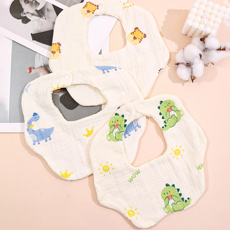 1PCS Baby Feeding Bibs 6 Layers Cotton