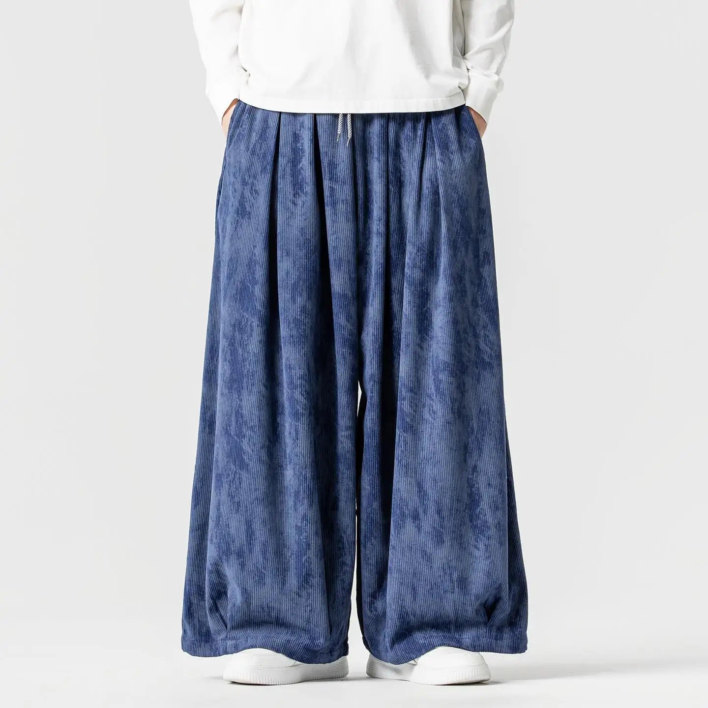 Men's Wide Leg Corduroy Trousers