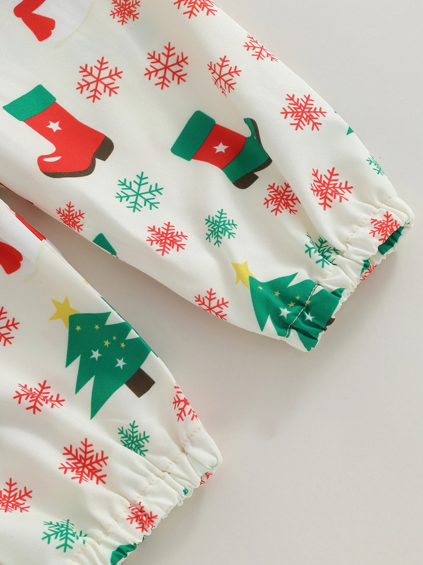 Baby Girls Christmas Outfit Set - 3-Piece Letter Long Sleeve Romper, Pants & Bow Headband (0-18M)