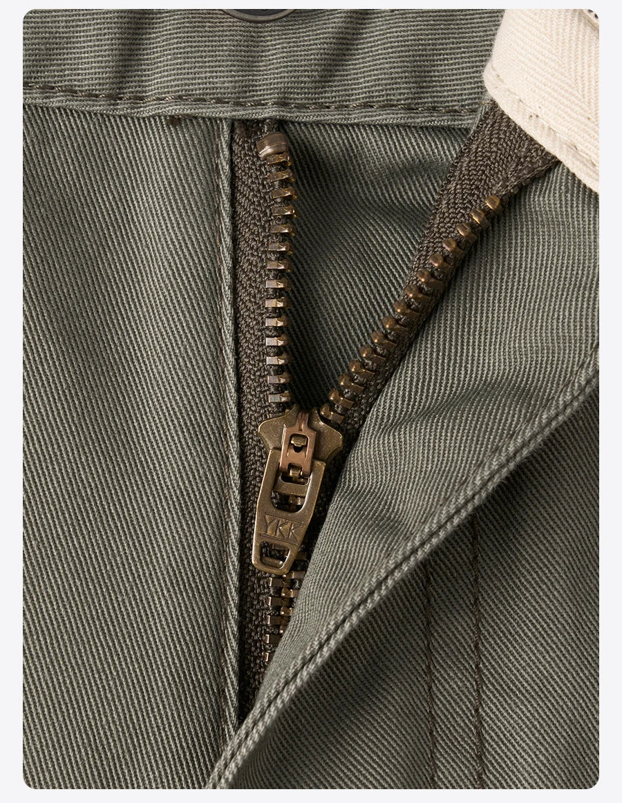 Cotton Chinos Pants - Loose Straight Casual Trousers for Men