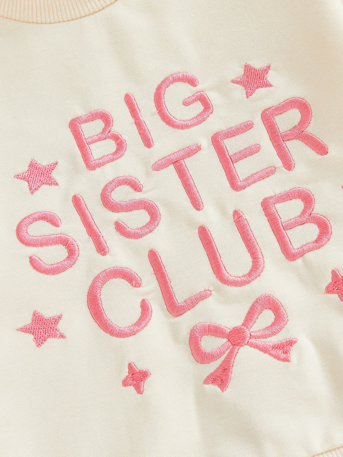 Toddler Baby Girls Fall Winter Outfit Set - Star Bow Embroidery Sweatshirt & Pants 0-3Y