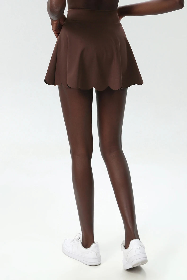 Tennis Skirt with Built-in Shorts - Quick Dry Athletic Skort