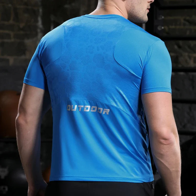 Men's Running Compression Dry Fit Short Sleeve Sport  Gym Fitness Jogging Sweatshirt Athletic T-Shirt Top