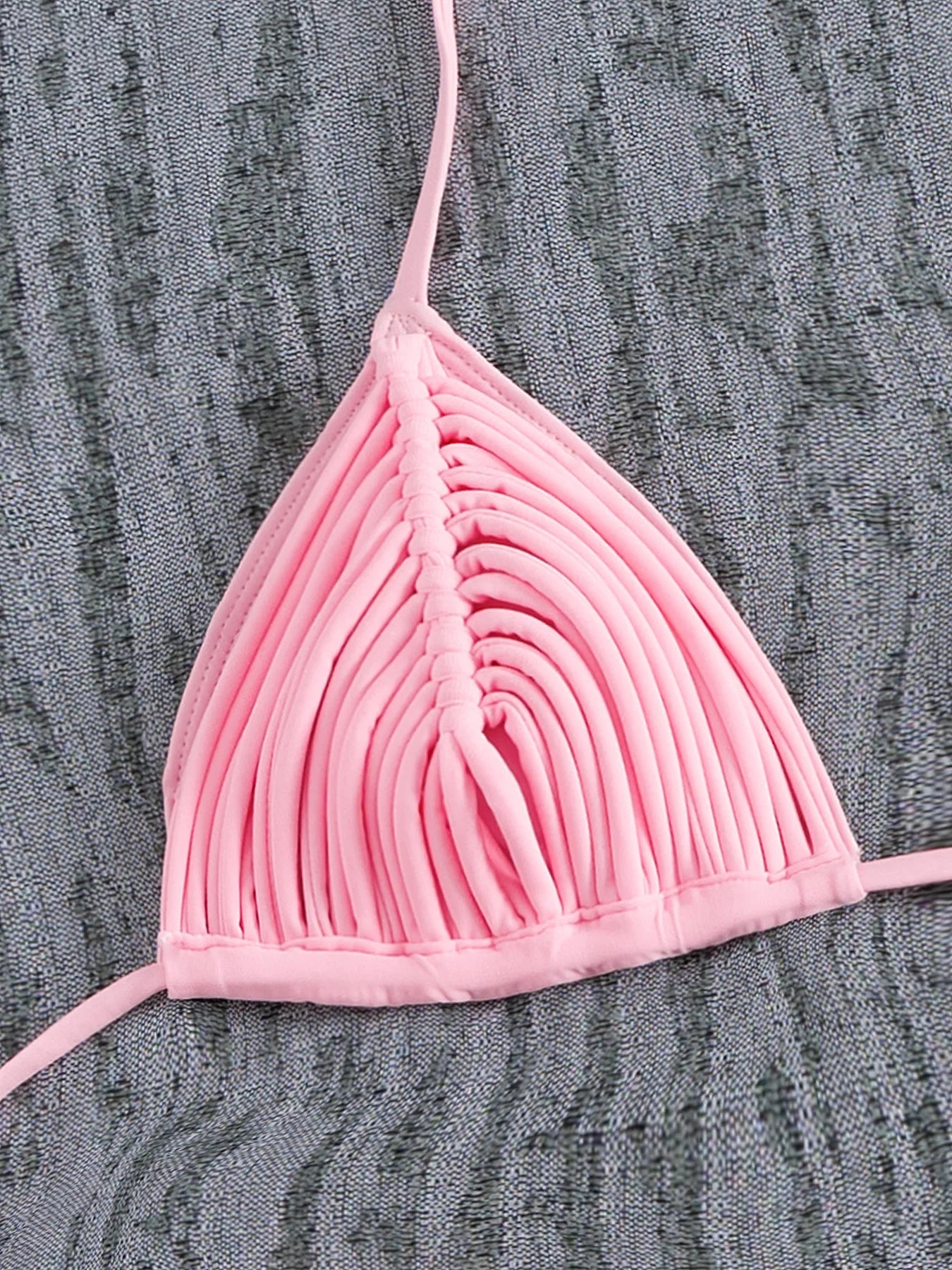 Braided V-Neck Halter Bikini Set - Summer Beachwear
