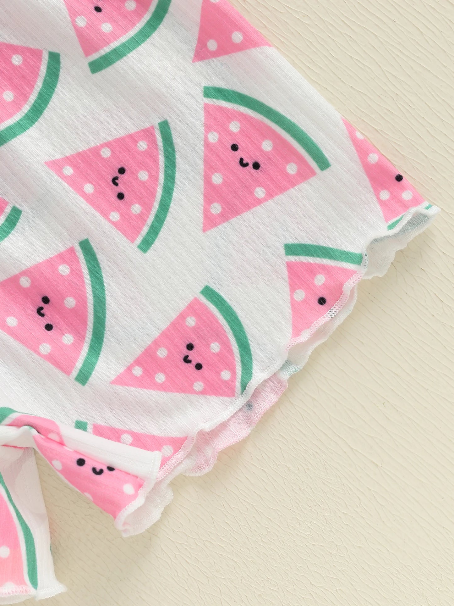 0-4Y Kids Girls Summer Clothes Sets Short Sleeve Watermelon Print T Shirts and Shorts Set