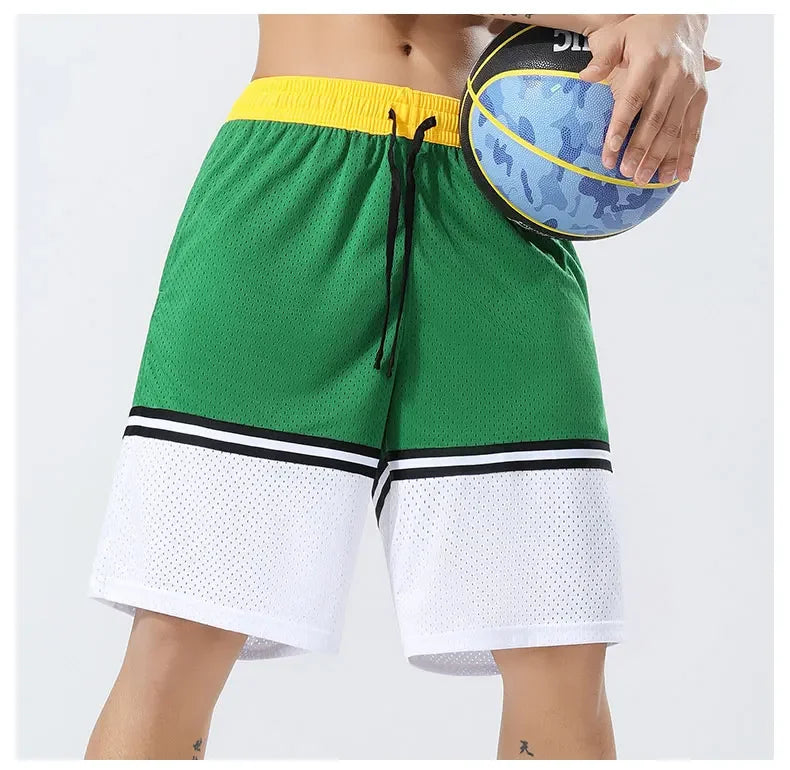 Men's Gym Casual Quick Dry Basketball Football Sweatpants Running Sports Pants Breathable Fitness Jogging Shorts