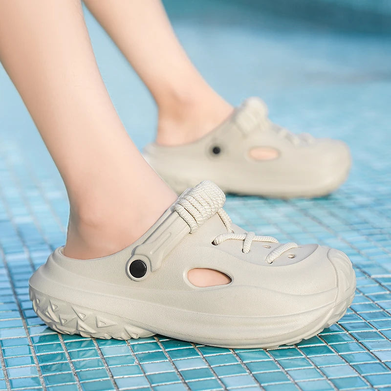 Men's Summer Slippers Platform Sandals Clogs Waterproof Beach Slippers Strap Design Flip Flops Slides