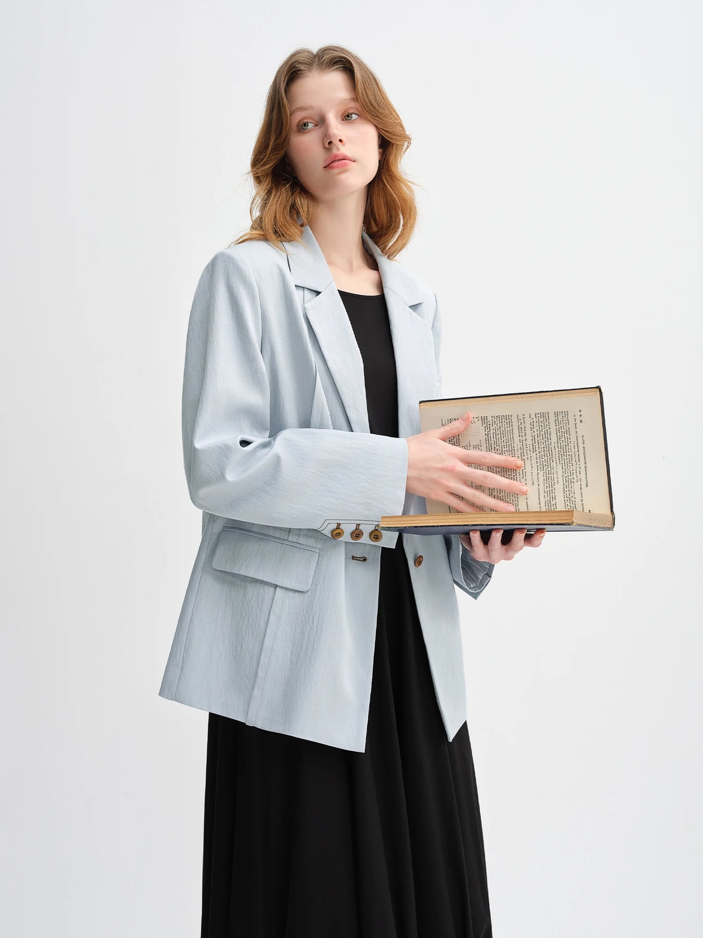 One-Button Suit Jacket - Tailored Short Blazer