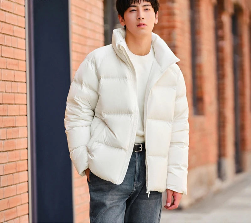 Unisex Lightweight Down Puffer Jacket - Three-Proof Thermal Winter Coat