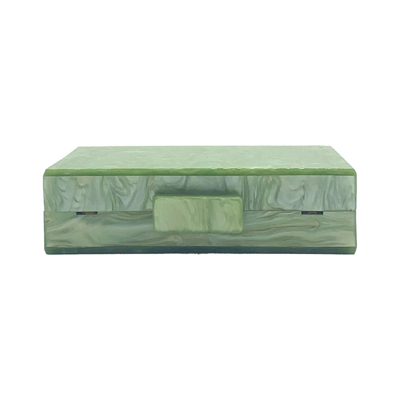 Women's Green Acrylic Crossbody Bag - Luxury Designer Clutch Shoulder Bag