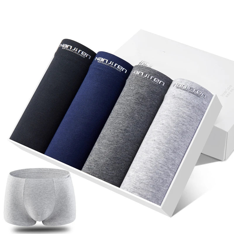 4pcs/lot Men's Comfortable Boxer Underwear