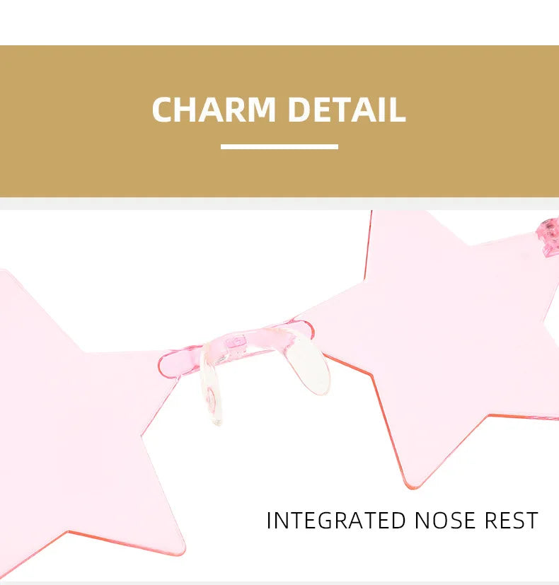 Women's 12/16 Pack Rimless Star Shaped Sunglasses Set