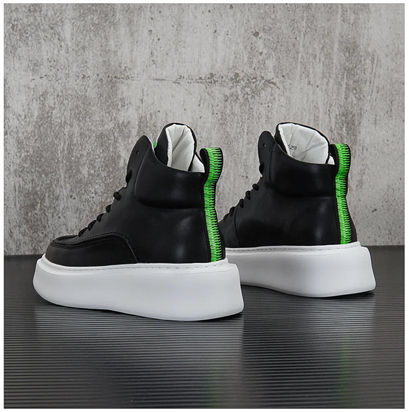 Men's Platform Ankle Boots High-top Thick Bottom Sneakers