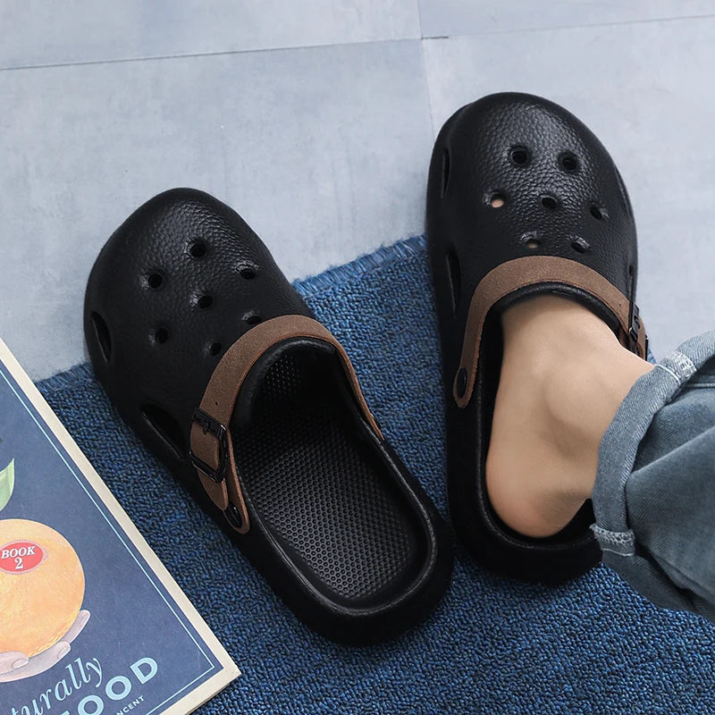 Men's Summer Adjustable Slides  Clogs Quick Dry Beach Sandals Comfortable Slippers
