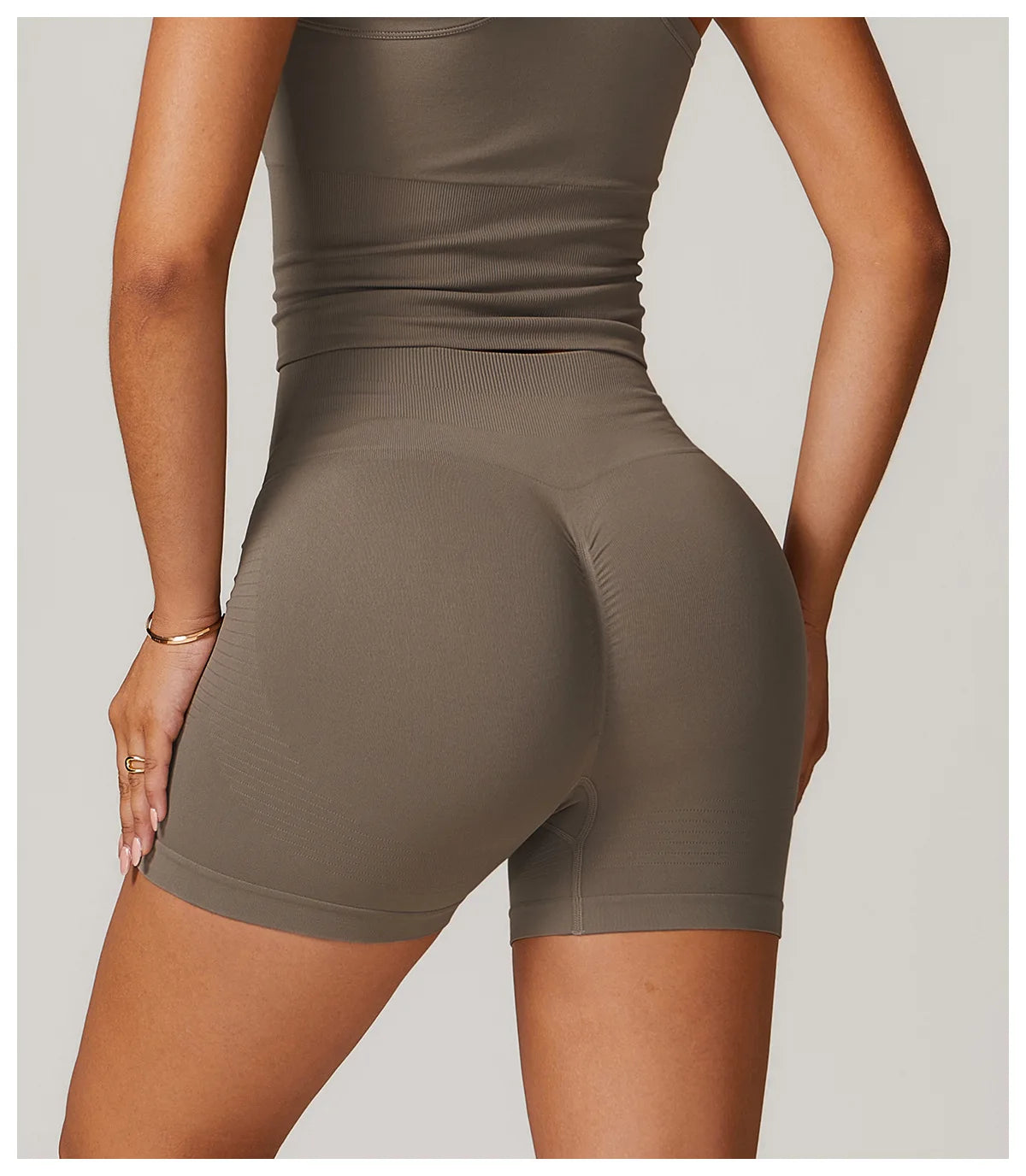 Seamless High Waist Gym Shorts - Push Up Yoga Cycling Shorts