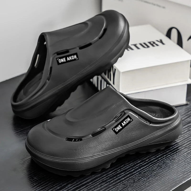 Men's Summer Slippers Platform Sandals Casual Soft Sandals Breathable Clogs Flip Flop Crocs