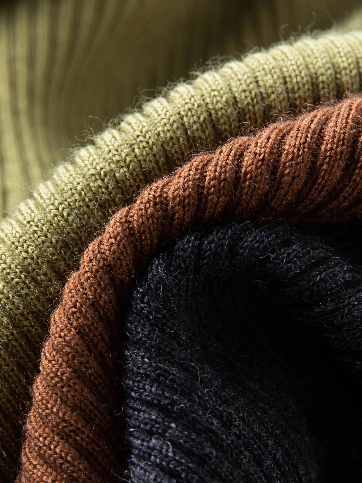 Merino Wool Ribbed Knit Sweater