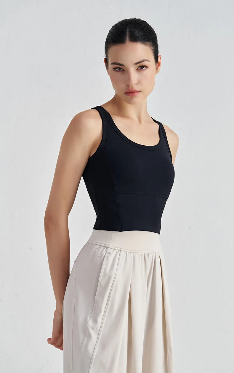 High Support Sports Bra - Breathable Nylon Fitness & Yoga Top