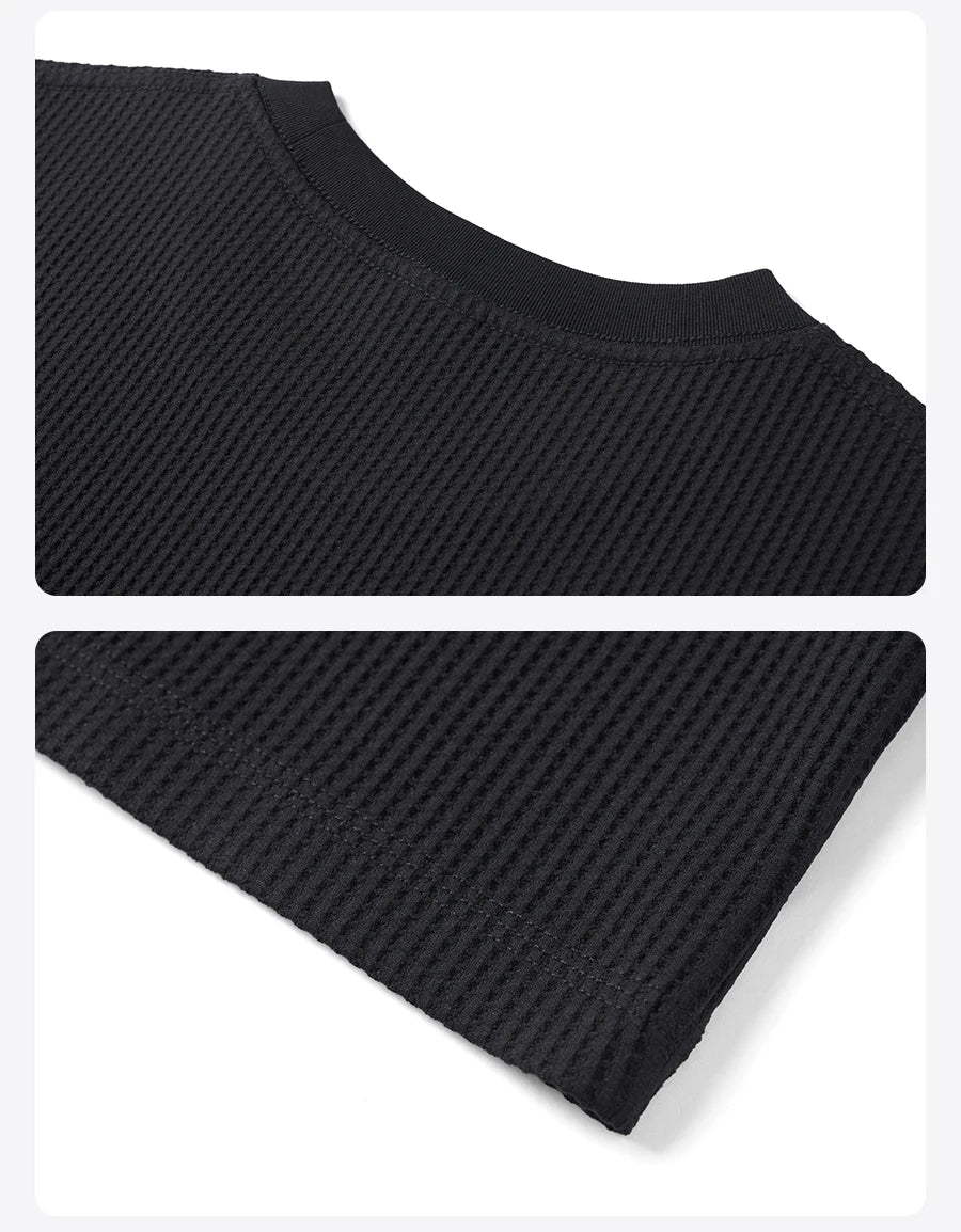 Men's Quick-Dry Sports T-Shirt - 200gsm Waffle Texture Athletic Top